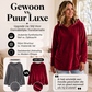 Velours pulloverhoodie voor dames