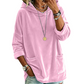 Velours pulloverhoodie voor dames