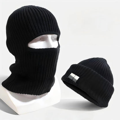 2-in-1 omvormbare gebreide bivakmuts
