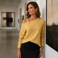 Vrouwen lange mouw asymmetrisch off-shoulder top