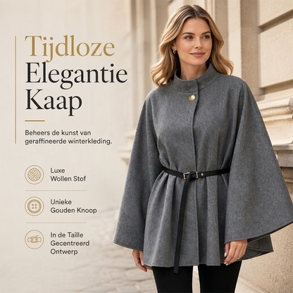 Elegante Damescape met Staande Kraag