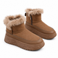 Hoge dames wintersneeuwlaarzen met warme pluche voering, dikke zool, casual platformschoenen