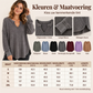 Dames Wafelbreisel Lange Mouwen V-Hals Top