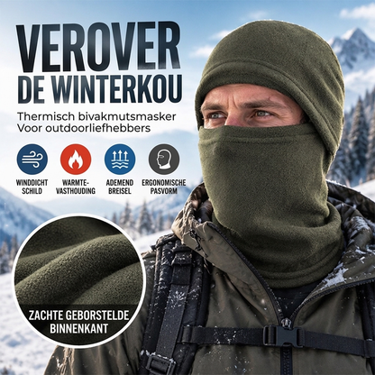 Winddichte thermische winterbalaclava voor wielrennen