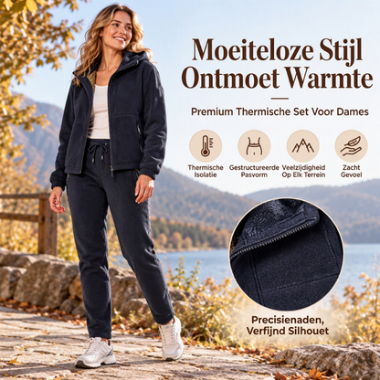 Unisex casual thermische jas en broek set