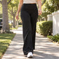 Dames flared broek met hoge taille en pluche voering