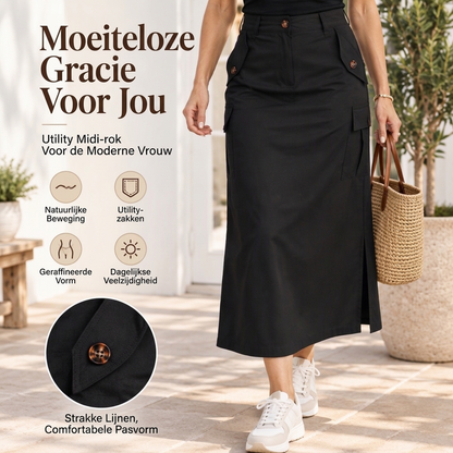 Cargo midirok met hoge taille voor dames