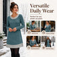Casual geruite patchwork-gebreide jurk voor dames
