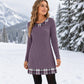 Casual geruite patchwork-gebreide jurk voor dames
