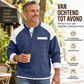 Heren casual geblokte wafelgebreide henley-top