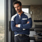 Heren casual geblokte wafelgebreide henley-top
