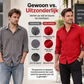 Herenoverhemd zakelijke casual lange mouwen contrast