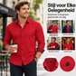 Herenoverhemd zakelijke casual lange mouwen contrast