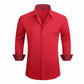 Herenoverhemd zakelijke casual lange mouwen contrast