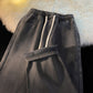😍Koop meer, bespaar meer!🌸Dames warm gevoerde straight leg denim jeans