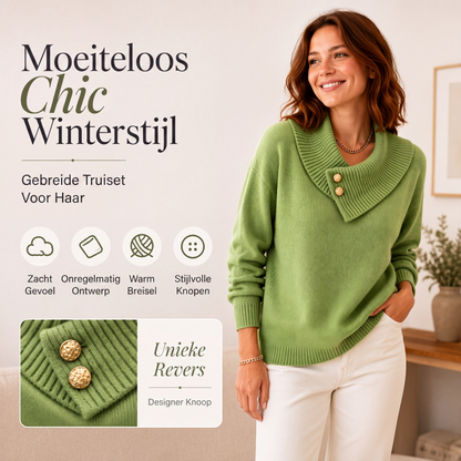 Casuele knit trui voor dames in lazy-look stijl