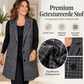 🔥Gratis verzending✈️Geruite Vrouwenvest met Schouderkraag en Lange Lengte