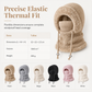Dikke gebreide wintermuts voor dames met geïntegreerde nekwarmer en gezichtsmasker – warme muts voor buiten met oorbescherming