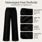 Breedlopende glinsterende glitterbroek voor dames