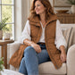 Dames middelang gewatteerd thermisch vest