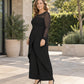 Elegante dames jumpsuit van mesh met lange mouwen en wikkeloverlay