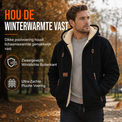 Heren casual dik capuchon ritsvest