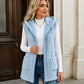 Dames gezellige dubbelzijdige fuzzy hooded vest