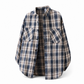 Unisex casual overhemd met een losse pasvorm, ruitpatroon en knoopsluiting, geschikt voor heren en dames