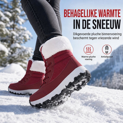 Dames winter snowlaarzen, verdikte laarzen tot halverwege de kuit voor outdoor reizen, grote maten