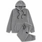 😍Koop meer, bespaar meer!🌸Tweedelige set heren winter warme schapewol hoodie en broek