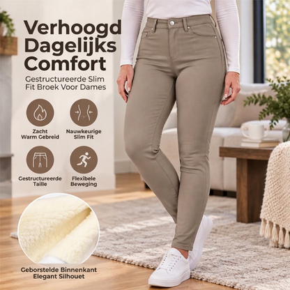 Vrouwen Pluche Gevoerde Hoogtallerie Skinny Broek