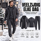 Casual kabelgebreid driedelige set voor heren