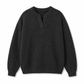 Herens Retro Henley Hals Mock Two Piece Trui Relaxed Fit Lange Mouw Knit Pullover voor Herfst en Winter